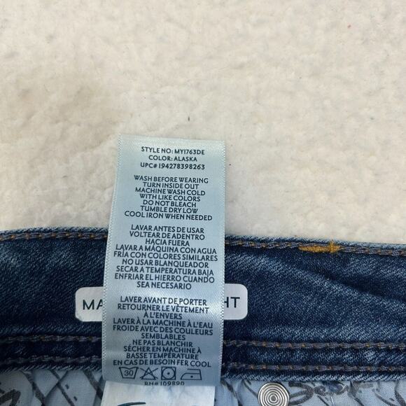 Seven 7 Jeans Women's Madison Straight Distressed Hem Blue Size 10 - Picture 10 of 10